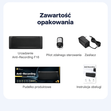 Zagłuszacz podsłuchów nagrywania MKF16 szumidło dźwięku