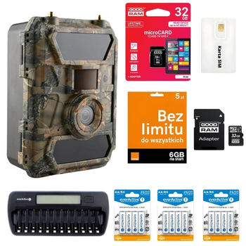 ZESTAW FOTOPUŁAPKA KAMERA LEŚNA 4.0CG PRO 60°