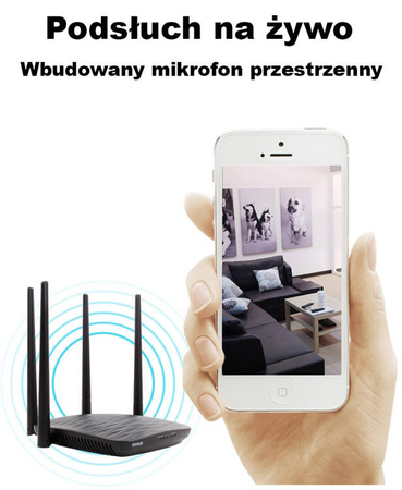 UKRYTA MINI KAMERA ZAMASKOWANA W ROUTERZE PODGLĄD NA ŻYWO WIFI