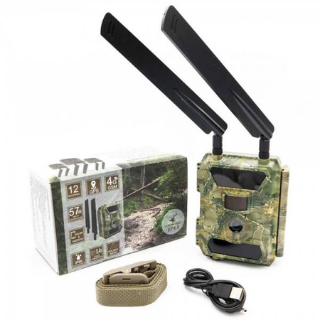 Zestaw Fotopułapka Kamera Leśna SF4.0Pro AES GPS GSM 4G LTE 24MPX + SIM + 32GB + Zasilanie