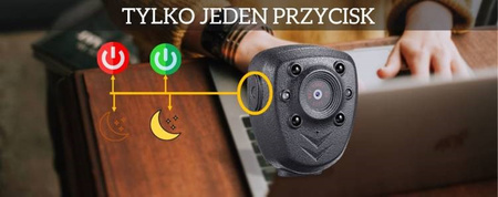 Mini Kamera Szpiegowska Nasobna A5 osobista FULL-HD diody IR mikrofon