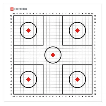 Naklejka termiczna tarcza do przystrzeliwania termowizji HIKMICRO 30x30 cm 10 szt.