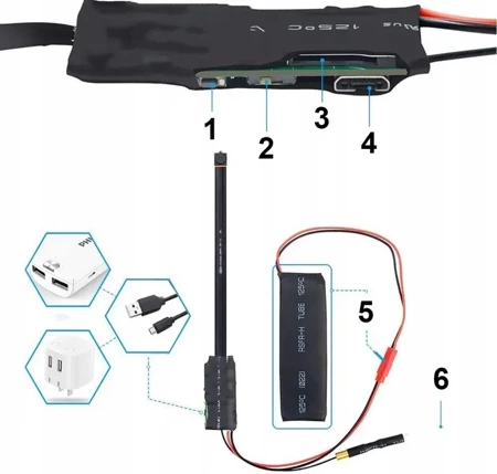 MINI KAMERA SZPIEGOWSKA UKRYTA NA PASKU WIFI V86 + PILOT